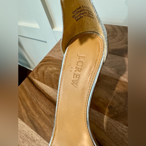 JCrew Heels in Metallic/Leather, size 7.5 - Picture 3 of 10